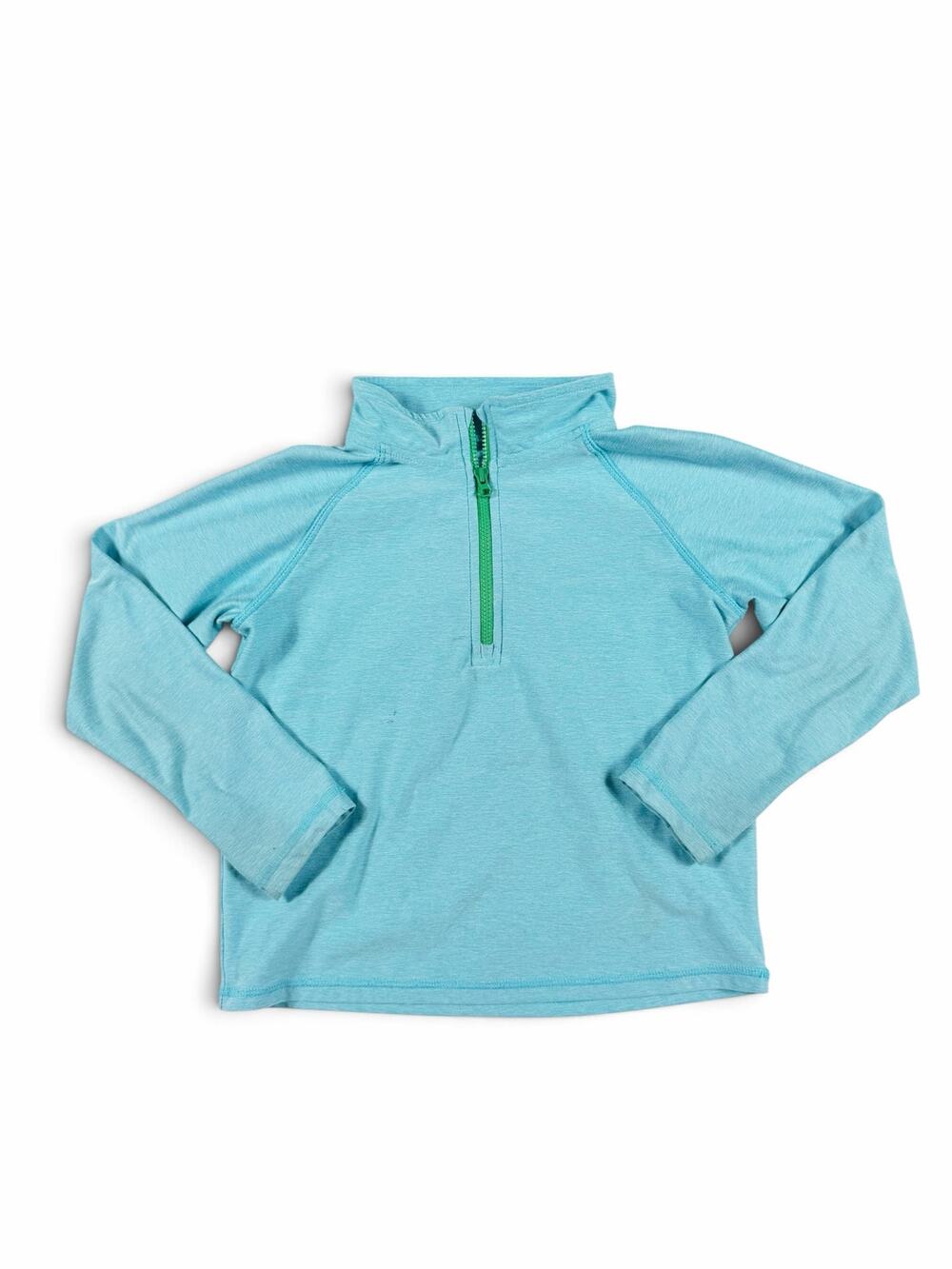 Primary Kids FlexKnit Half-Zip Pullover Blue Green Size 4-5